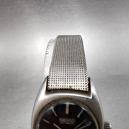 Seiko Automatic Watch Women 22mm Black Dial Silver Tone Daydate 27067010 Runs4