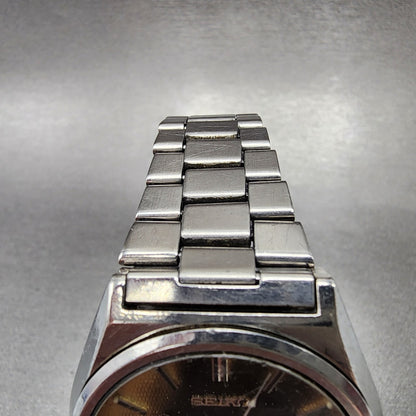 Seiko Silverwave 36mm watch Men Cream Dial Silver Tone Daydate 7546-8340 New Bat