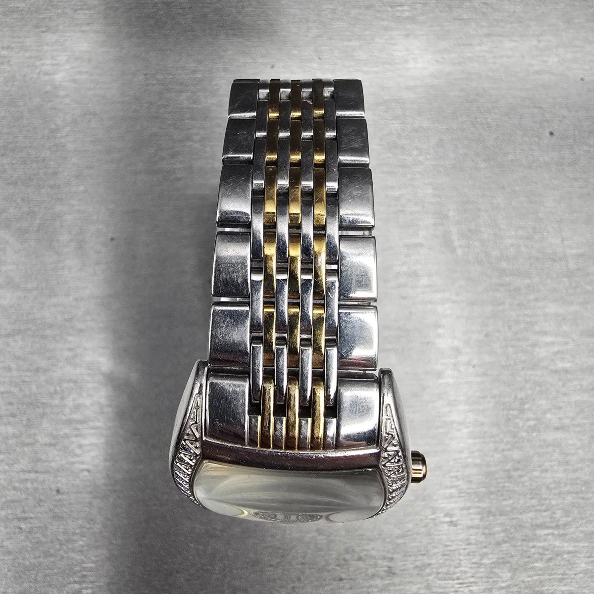 Bulova Watch Women 30mm MOP Dial Two Tone Diamonds Tonneau 98R004 New Battery4