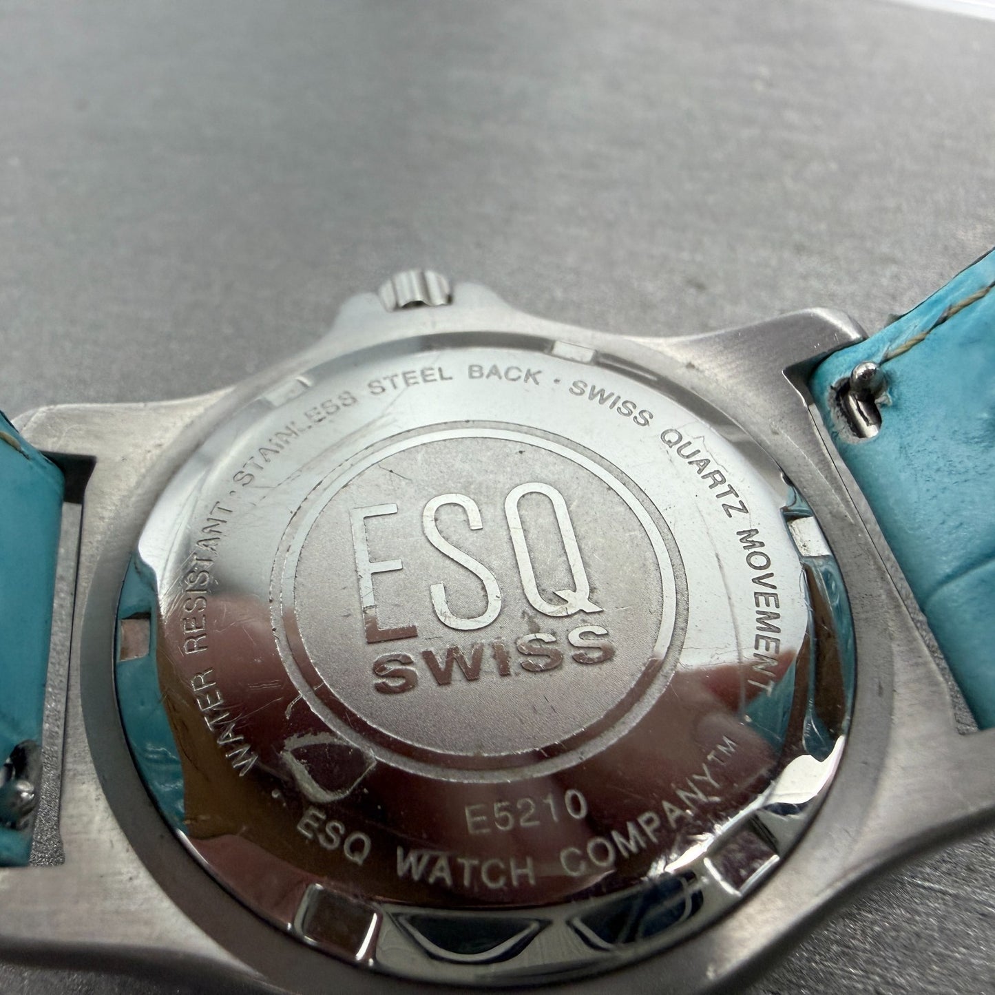 ESQ Dive Watch Women 38mm MOP Dial Steel Diamond Bezel Date E5210 New Batt9
