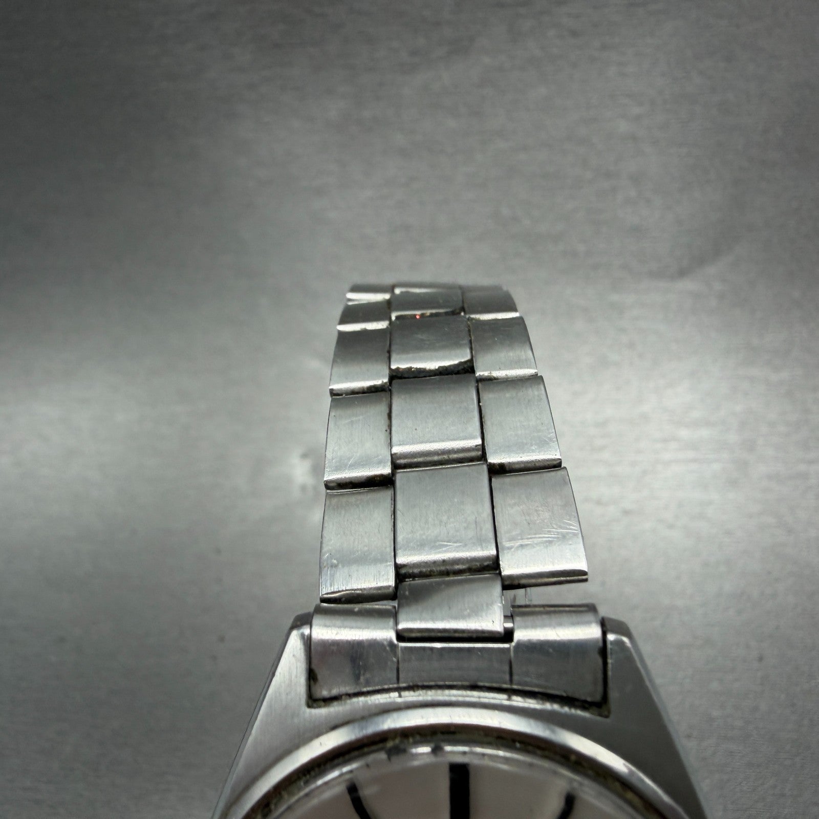 Seiko SQ Watch Men 35mm White Dial Silver Tone Daydate Round 7123-8429 New Batt4