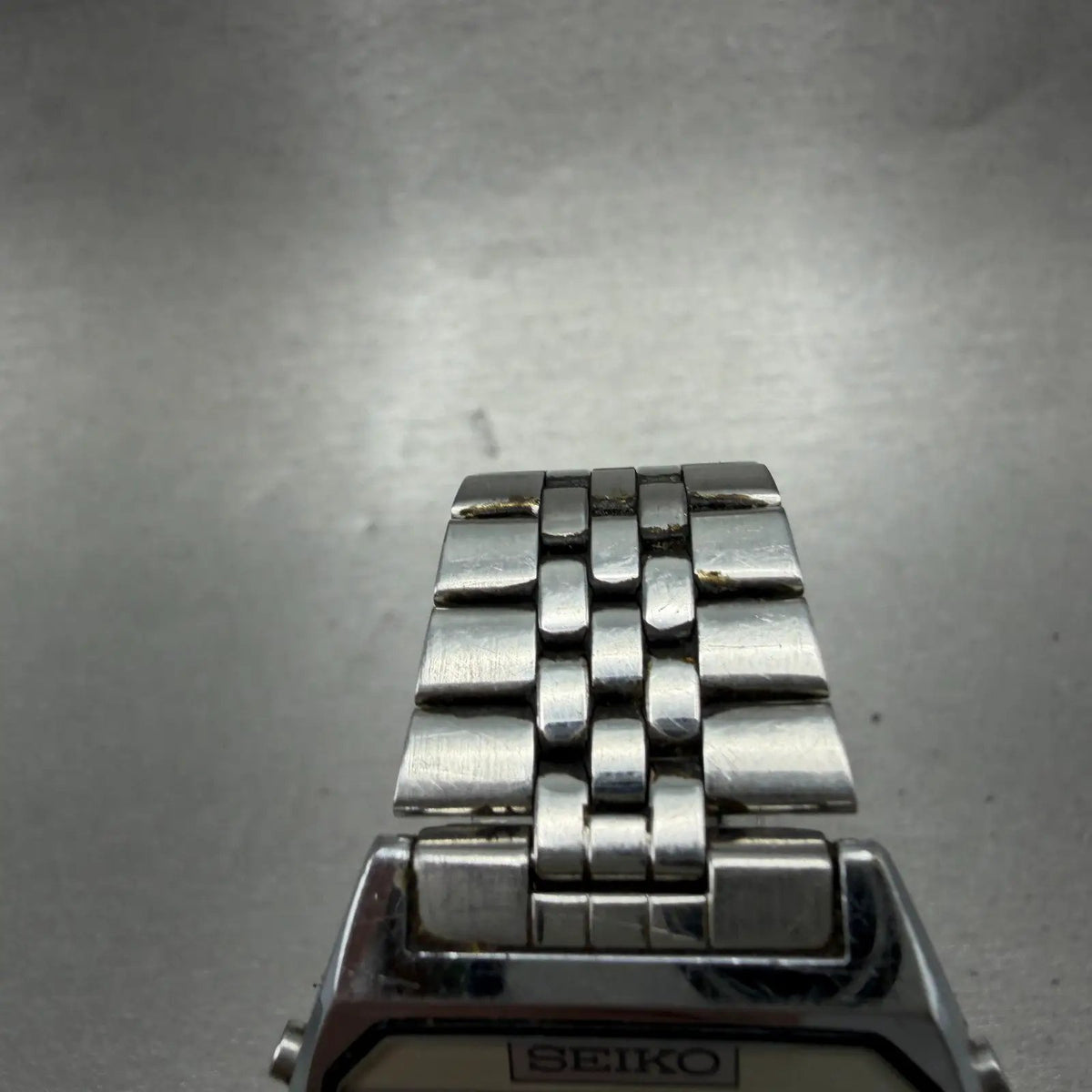 Seiko Digital Watch Men 33mm Digital Silver Octagon A904-5009 New Battery JP4