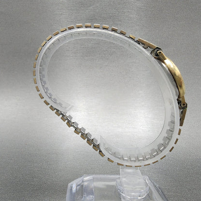 Seiko Exceline Watch Women 22mm White Dial Gold Tone Round 7321-0070 New Battery