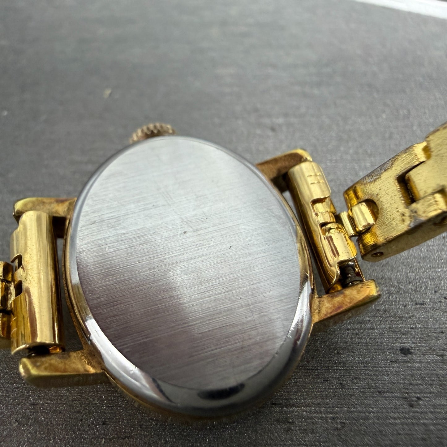 Tissot Watch Women 23mm Gold Dial Gold Plated Manual Wind Runs Oval PARTS!!!!!!!9