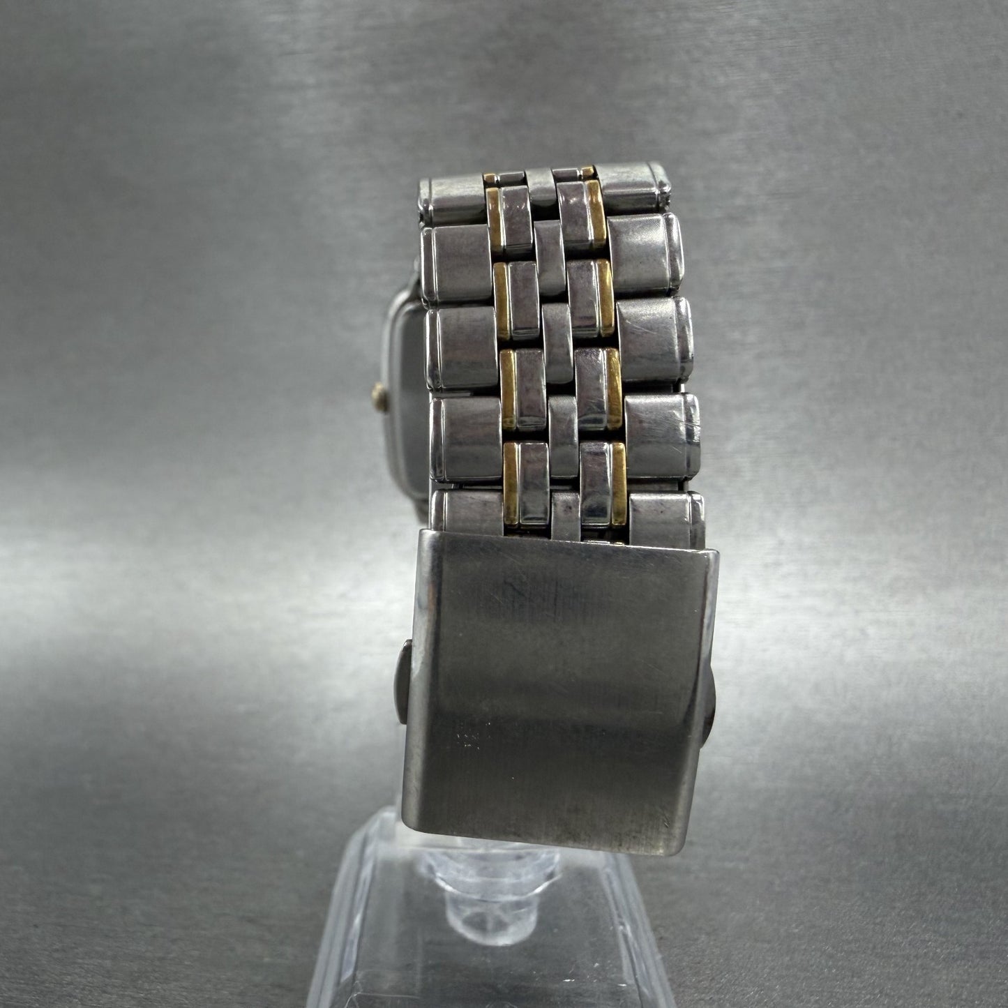 Seiko Spirit Tank Watch Men 28mm White Dial two Tone 7n015210 New Battery AB7