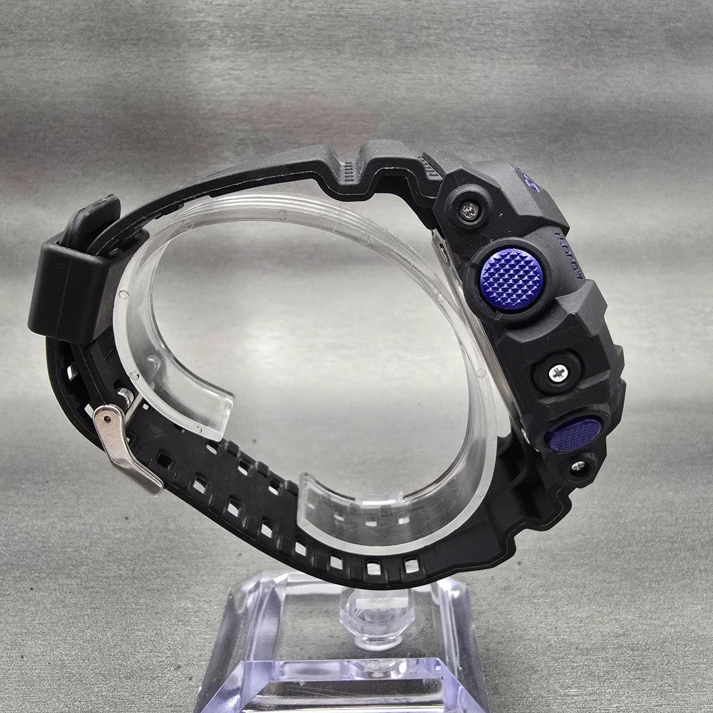 Casio G-Shock GA-700VB Watch Men 54mm Blue Dial Black Chrono Alarm New Battery8