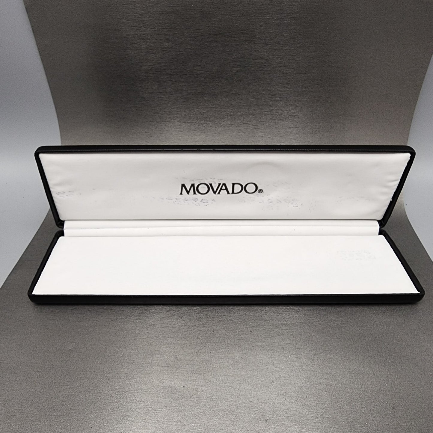 Movado Watch Men 34mm Gold Dial Gold Tone Date Round Leather Box New Battery3