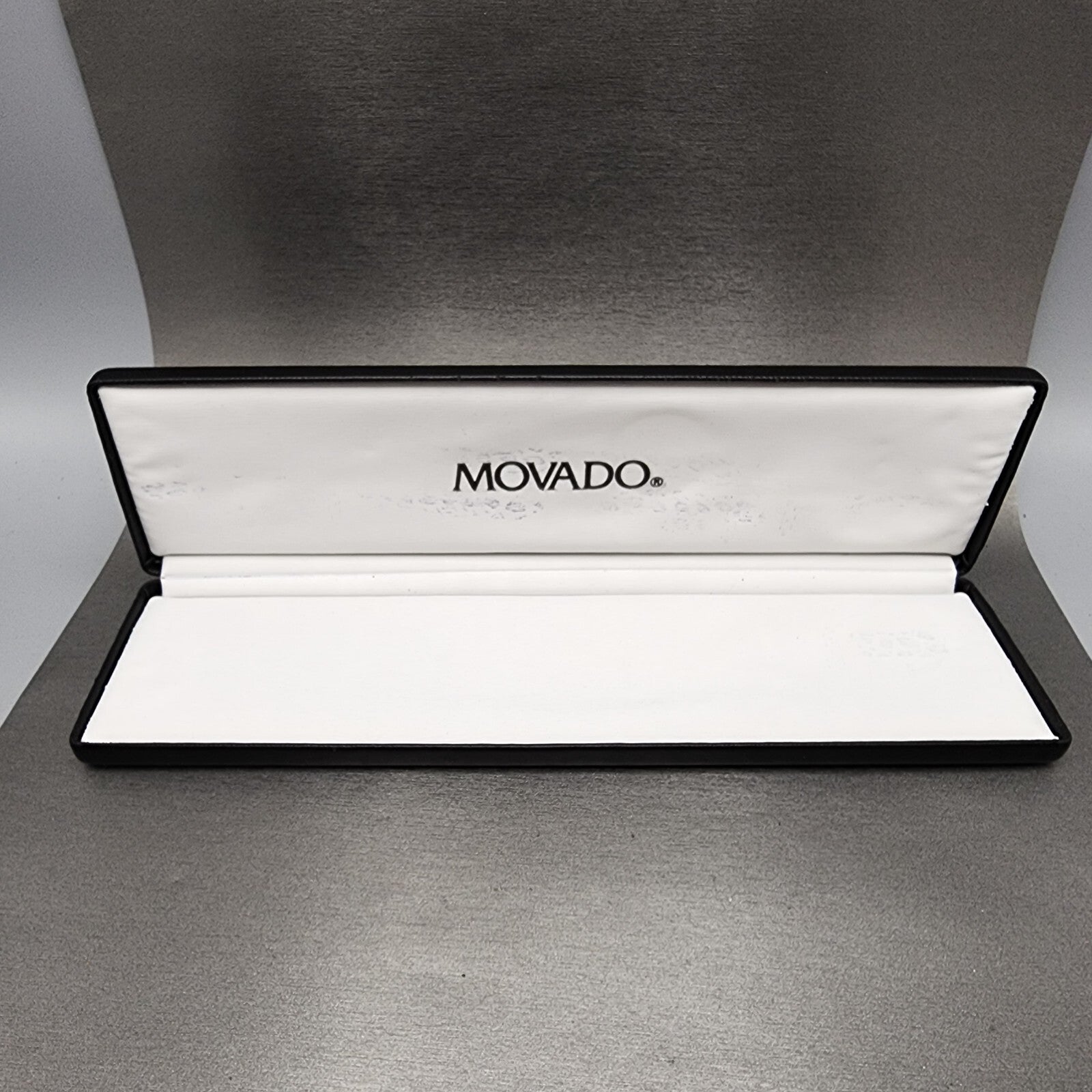 Movado Watch Men 34mm Gold Dial Gold Tone Date Round Leather Box New Battery3