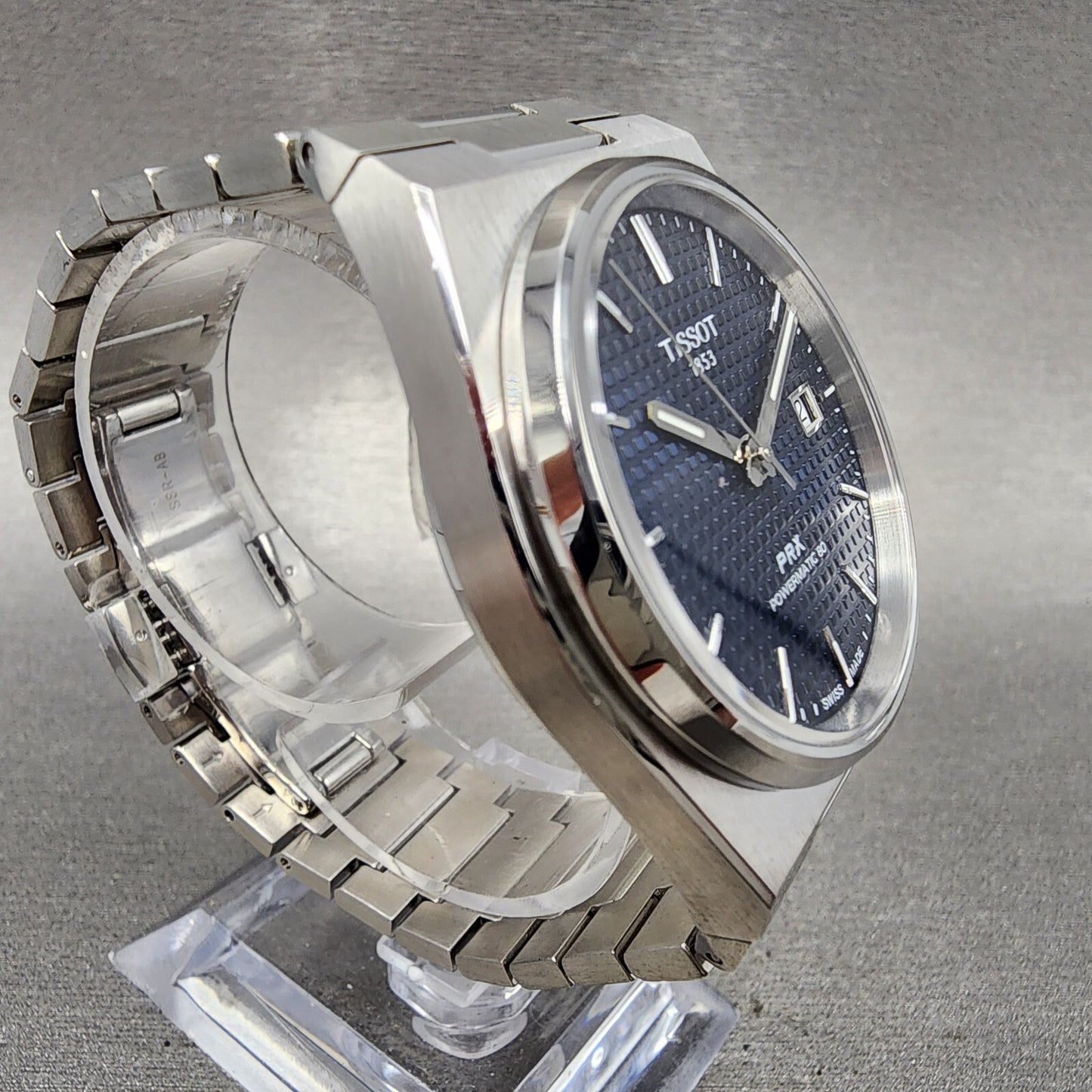 Tissot PRX Powermatic 80 Watch Men 40mm Blue Dial Steel Date T137.407.11.041.004