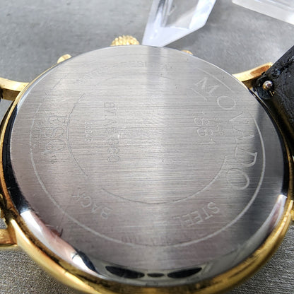 Movado Chronograph Watch Men 38mm White Dial Gold Tone Date 87.A5.860 New Batt9