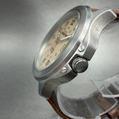 Timex Expedition Watch Men 39mm Brown Dial Silver Tone Date T44381 New Battery2