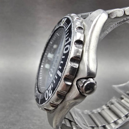 Citizen Eco-Drive Dive Watch Men 40mm Black Dial Steel Date 7878-H10716 Runs TGH2