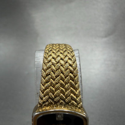 Bulova Tank Watch Women 16mm Black Dial Gold Tone 92J54 New Battery Vintage4