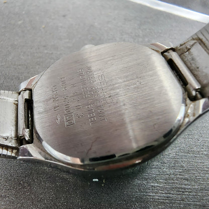 Seiko Analog Digital Watch Women 24mm Black Dial Steel E0295200 PARTS10