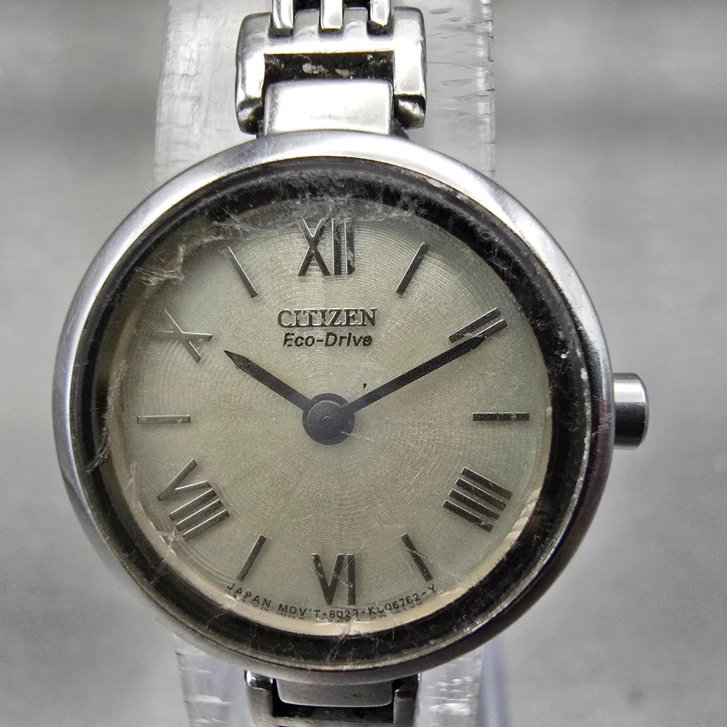 Citizen Eco-Drive Watch Women 21mm Ivory Dial Silver Round B023-K004268 Works1