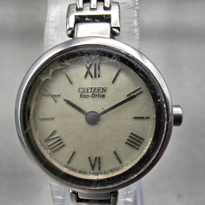 Citizen Eco-Drive Watch Women 21mm Ivory Dial Silver Round B023-K004268 Works1