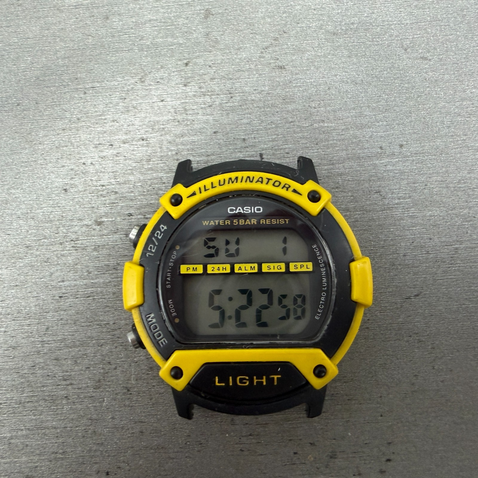 Casio Illuminator W-92H Watch Men 41mm Digital Black Yellow Alarm Chrono NewBatt0