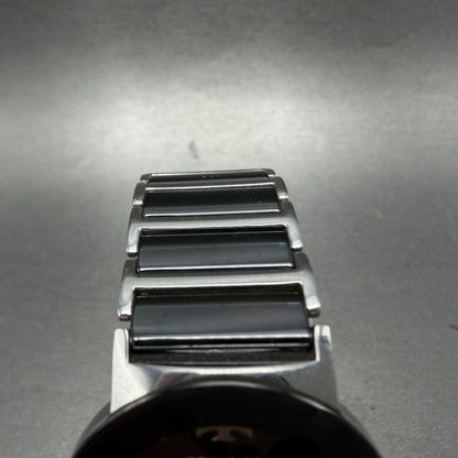 Technos Watch Men 33mm Black Dial Silver Tone Round TBM674 New Battery4