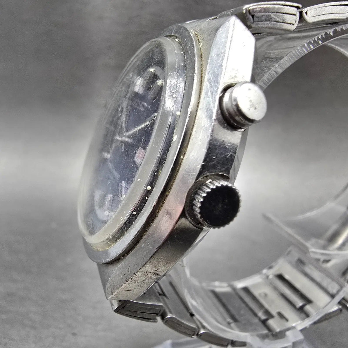 Seiko Bellmatic Watch Men 39mm Blue Dial Silver Tone Dyadate 4006-6040 PARTS4