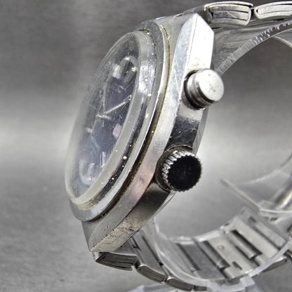 Seiko Bellmatic Watch Men 39mm Blue Dial Silver Tone Dyadate 4006-6040 PARTS4