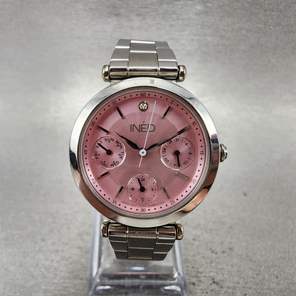 Citizen Ined Watch Women 30mm Pink Dial Silver Tone Round 6329-S028314 New Batt0