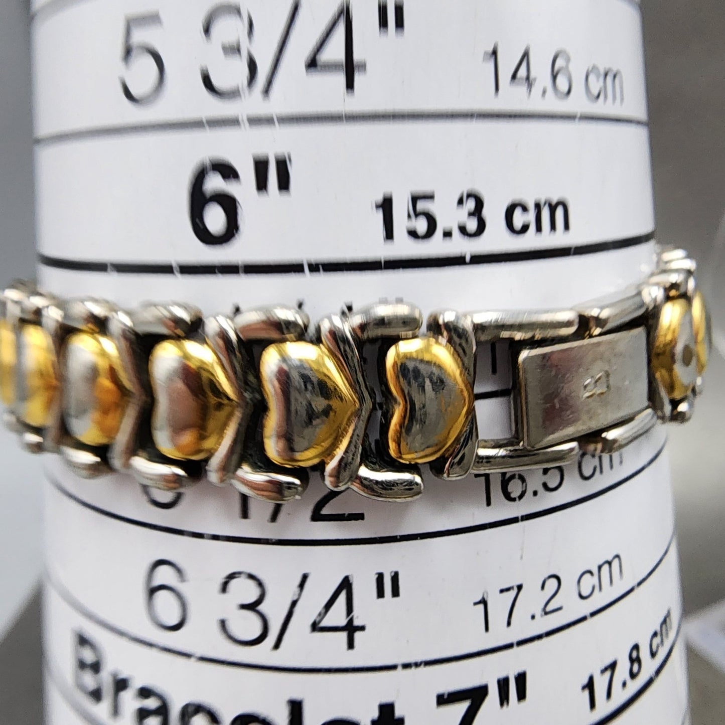 Bulova Watch Women 21mm White Dial Two Tone Oval Heart Links 98P11 New Battery9