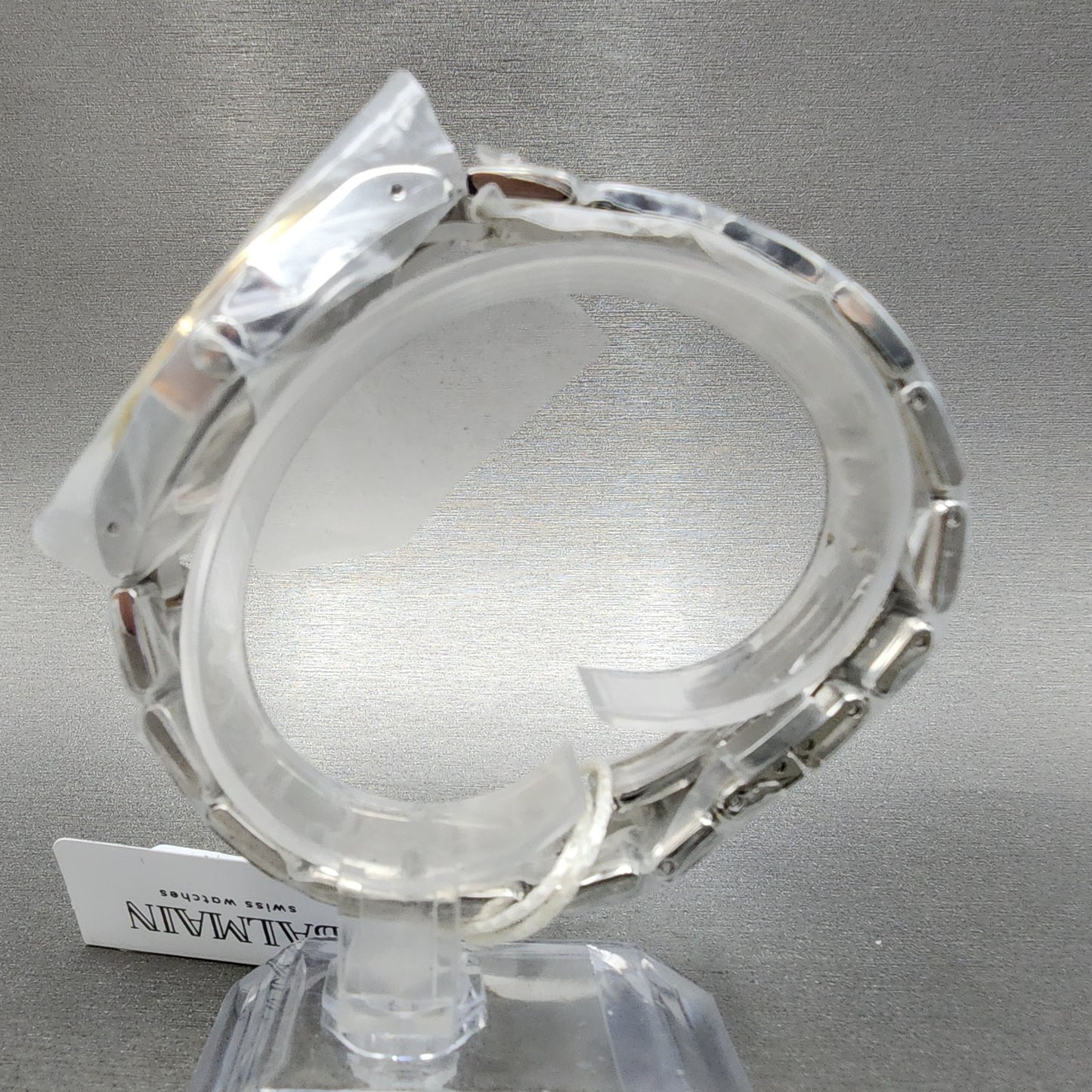 Balmain Moonphase Watch Women 33mm White Dial Two Tone Date Round Diamonds6