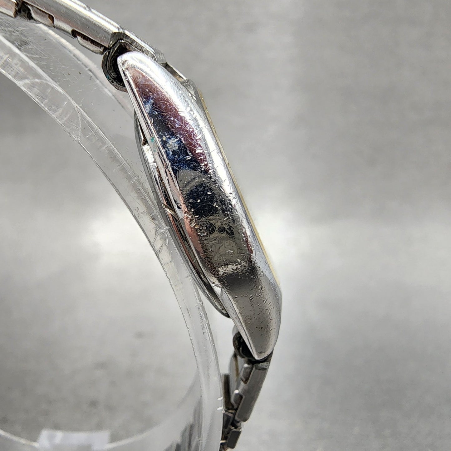 Seiko Watch Women 20mm White Dial Silver Tone Oval 34215019 New Battery VTG3