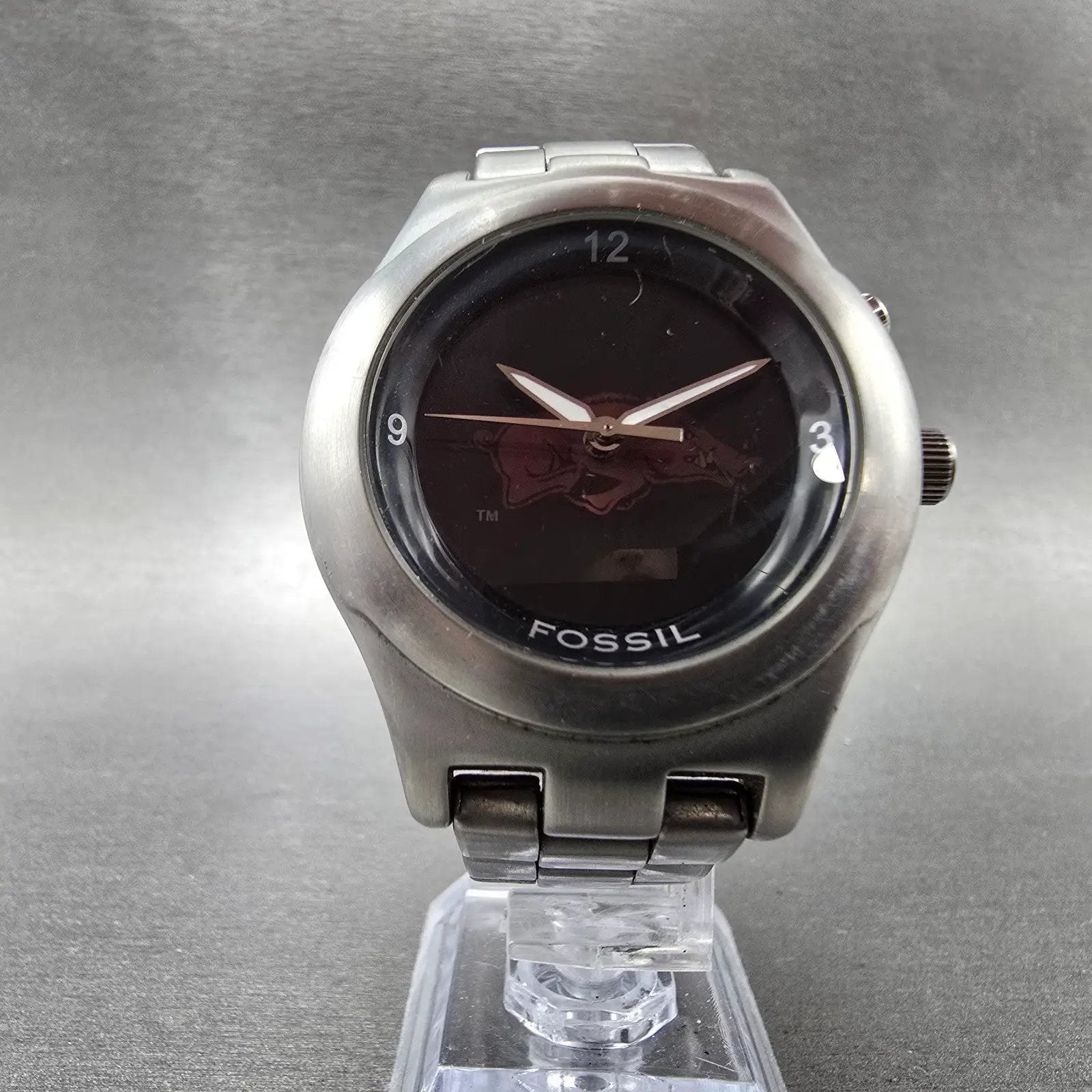 Fossil Kaleido Arkansas Razorbacks Watch Men 39mm Black Dial Steel LI2220 NewBat5