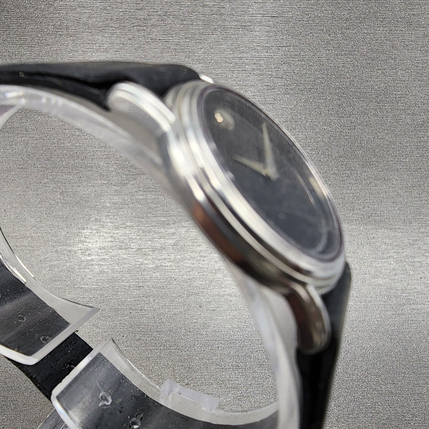 Movado Muesem Watch Women 26mm Black Dial Silver Tone NO BACK!! New battery3