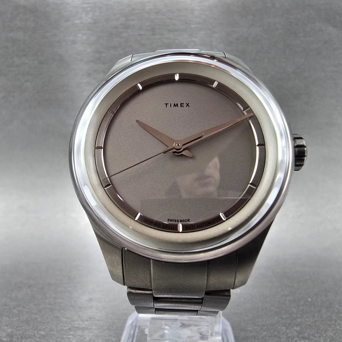 Timex Giorgio Galli S2Ti Automatic Watch Men 38mm Gray Dial Titanium Round6