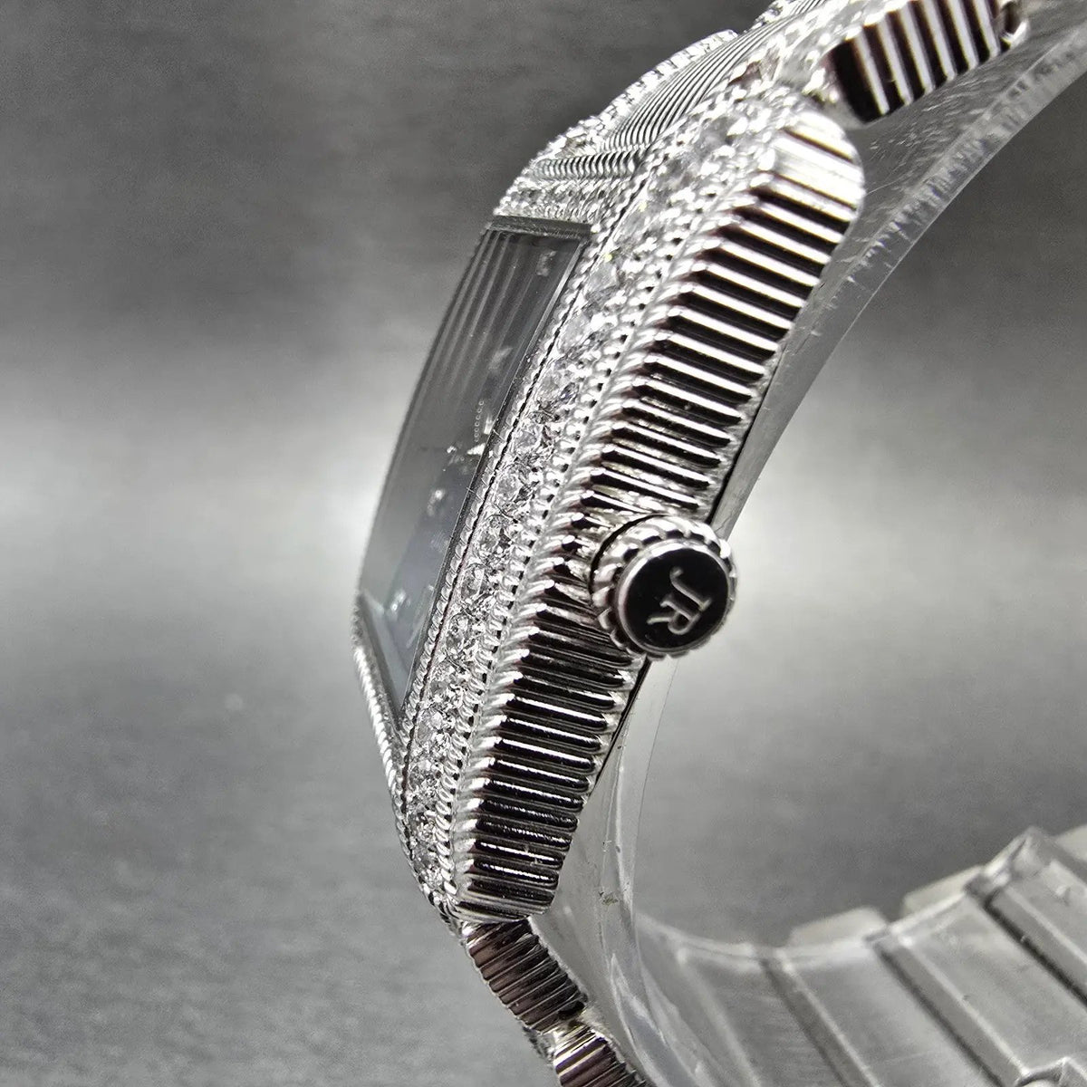 Judith Ripka Tank Watch Women 25mm MOP Dial Silver Tone Crystal Bezel New Batt2