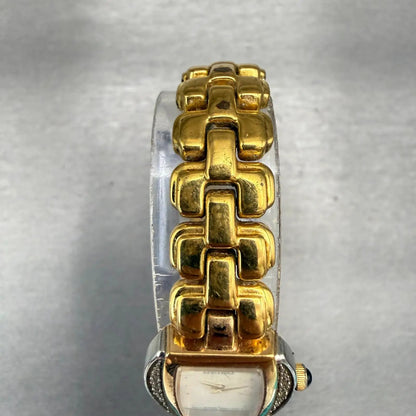 Seiko Watch Women 19mm MOP Dial Gold Tone Diamonds Oval 4N00-6809 New Battery4