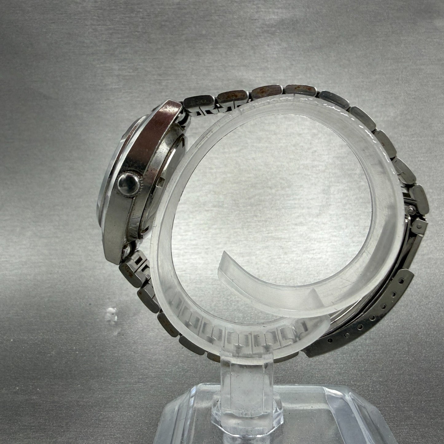 Seiko Automatic Watch Women 28mm Green Dial Silver Tone Date 2205-0610 Runs6