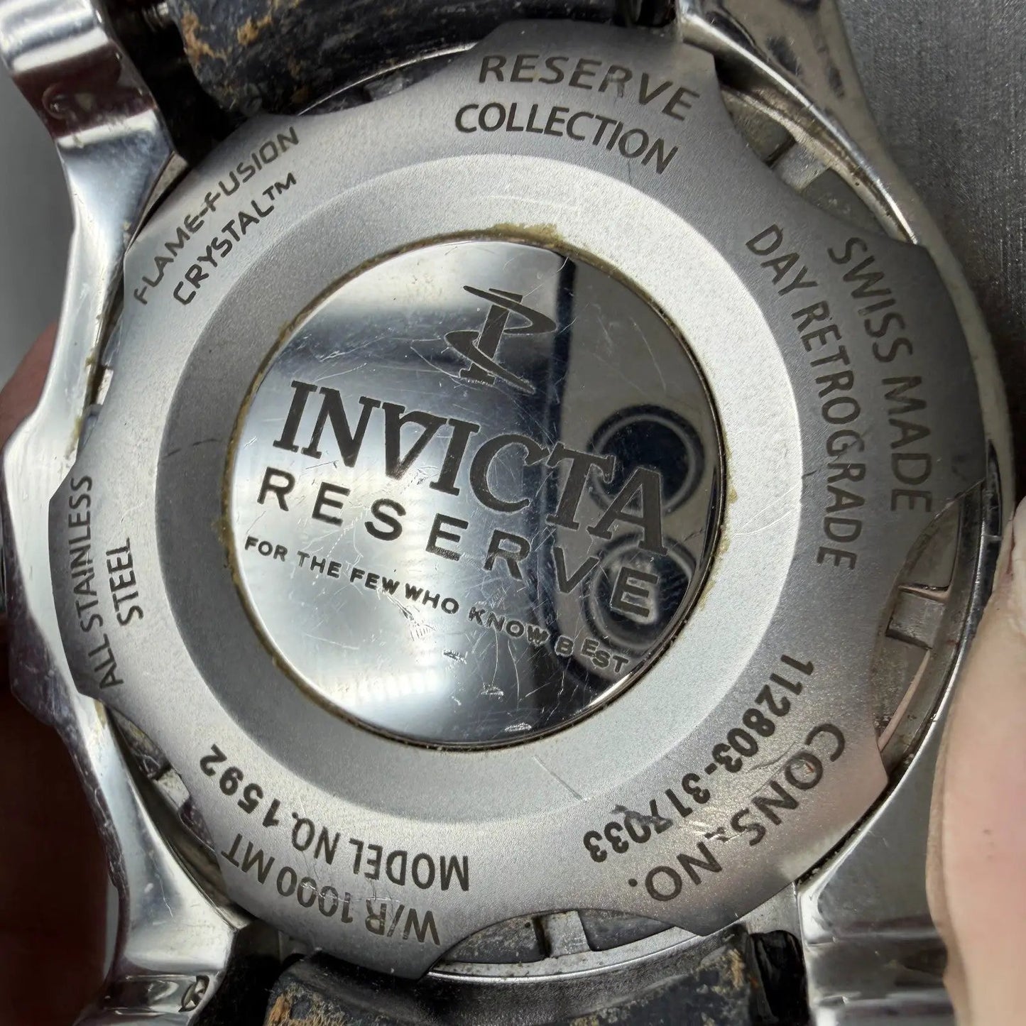 Invicta Reserve Watch Men 50mm White Dial Two Tone Daydate 1592 New Battery6