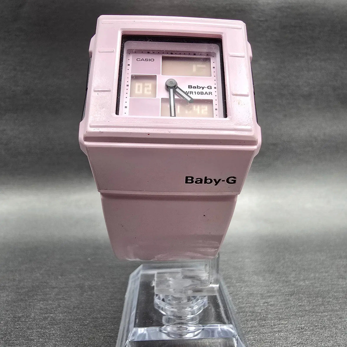 Casio Baby-G BGA-200 Watch Women 36mm Pink Black Chrono Alarm Square New Battery5