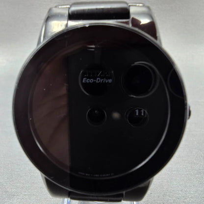 Citizen Eco-Drive Watch Men 40mm Black Dial Black Tone Date J165-S086892 Runs2