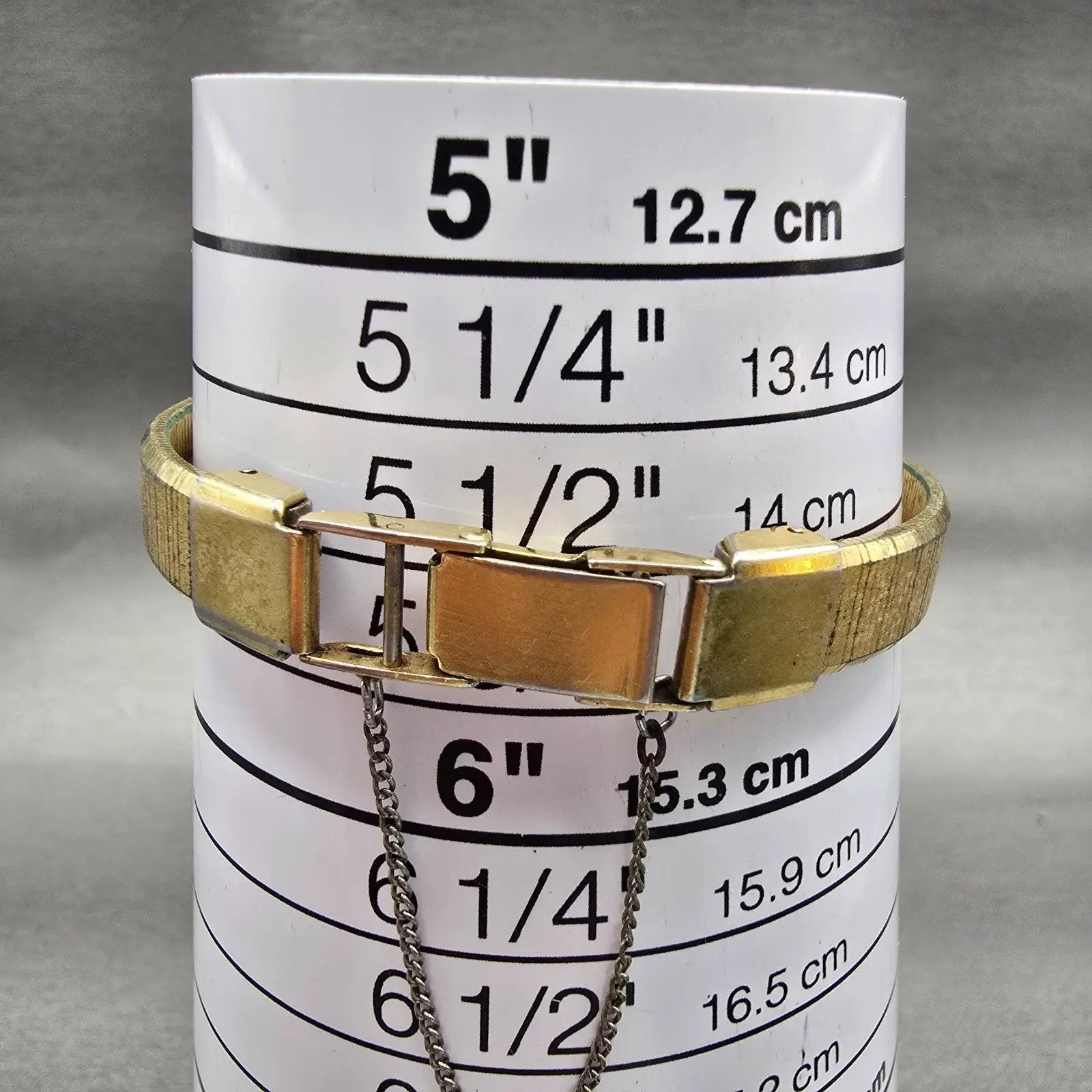 Seiko Watch Women 12mm Gold Dial Gold Tone Rectangle 1320-5049 New Battery VTG9