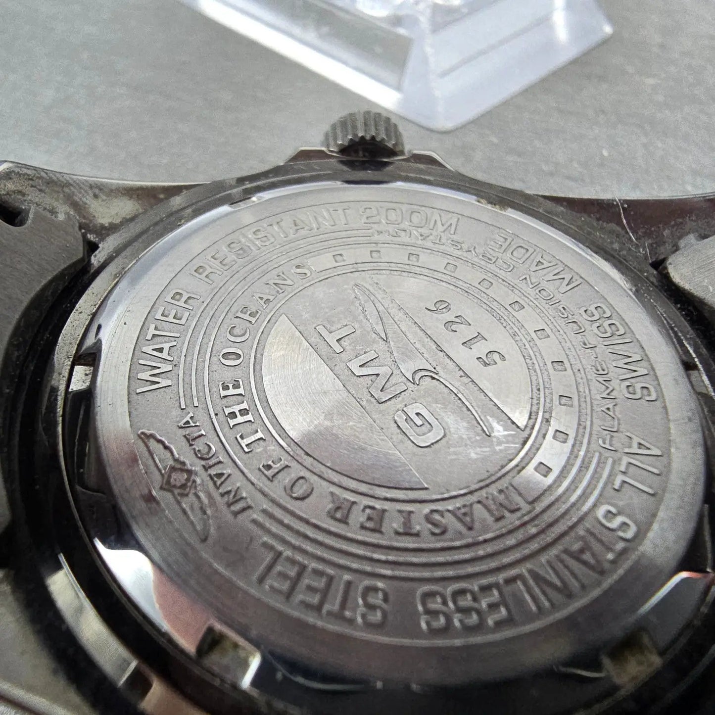 Invicta Pro Diver GMT Watch Men 44mm Black Dial Black Tone Date 5126 New Battery9