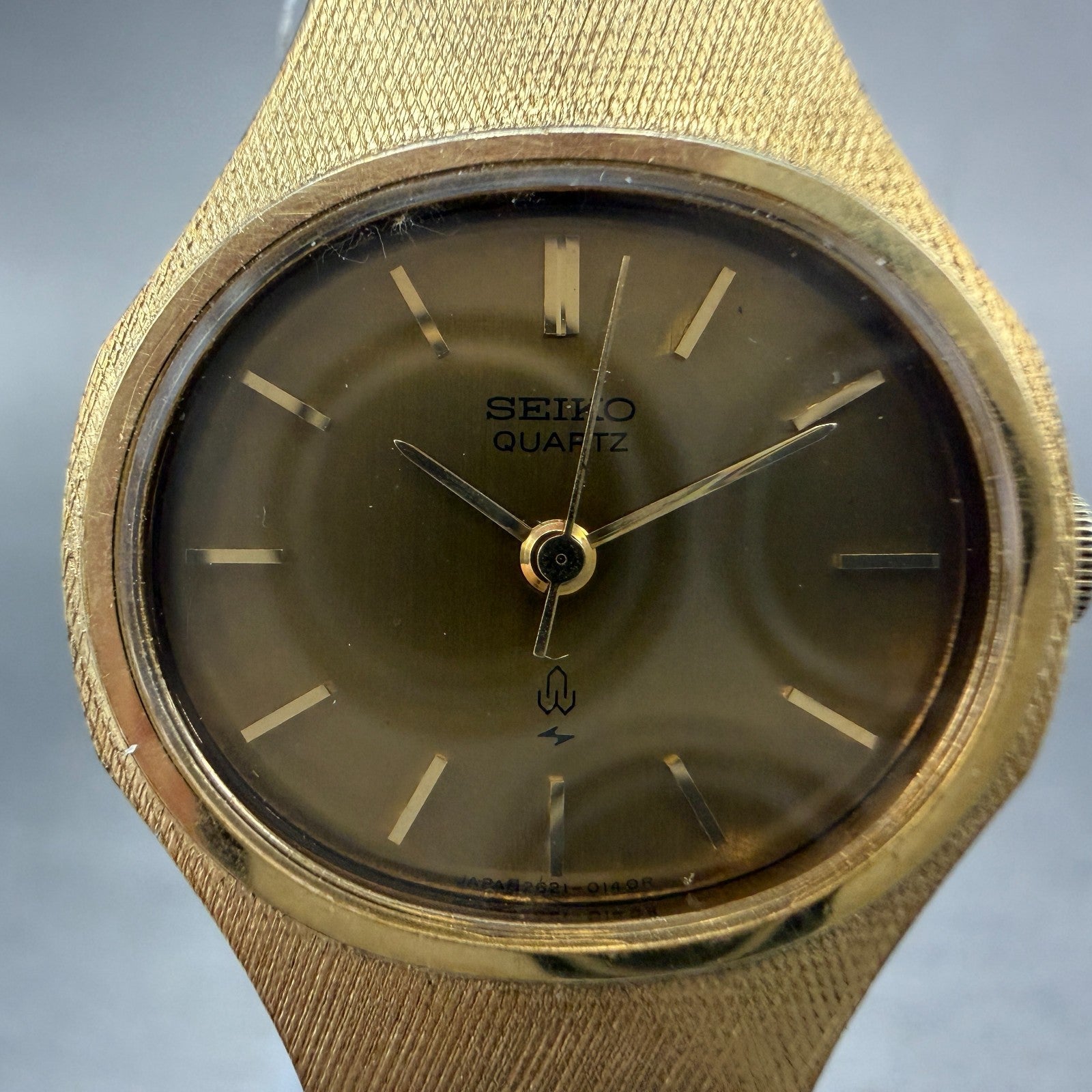 Seiko Watch Women 23mm Champagne Dial Gold Tone Round 2621-5090 New Battery1