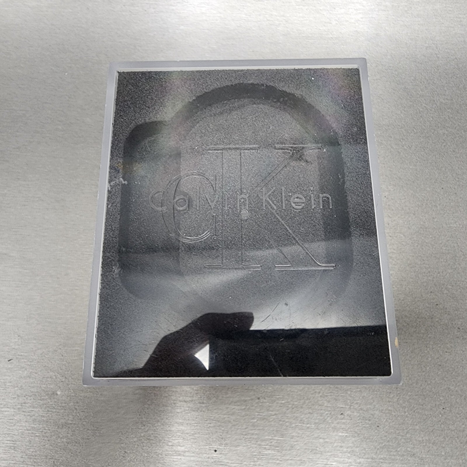 Calvin Klein Tank Watch Women 17mm Black Dial Steel Rectangle K15231 New Battery12