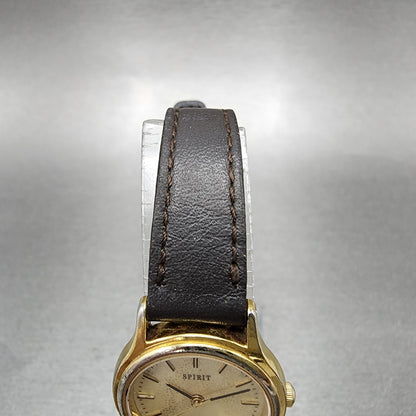 Seiko Spirit Watch Women 23mm Champagne Dial Gold Tone 4n210450 New Battery4