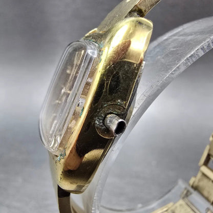 Seiko Automatic Watch Women 23mm Gold Dial Gold Plated  2706-3019 PARTS VTG3
