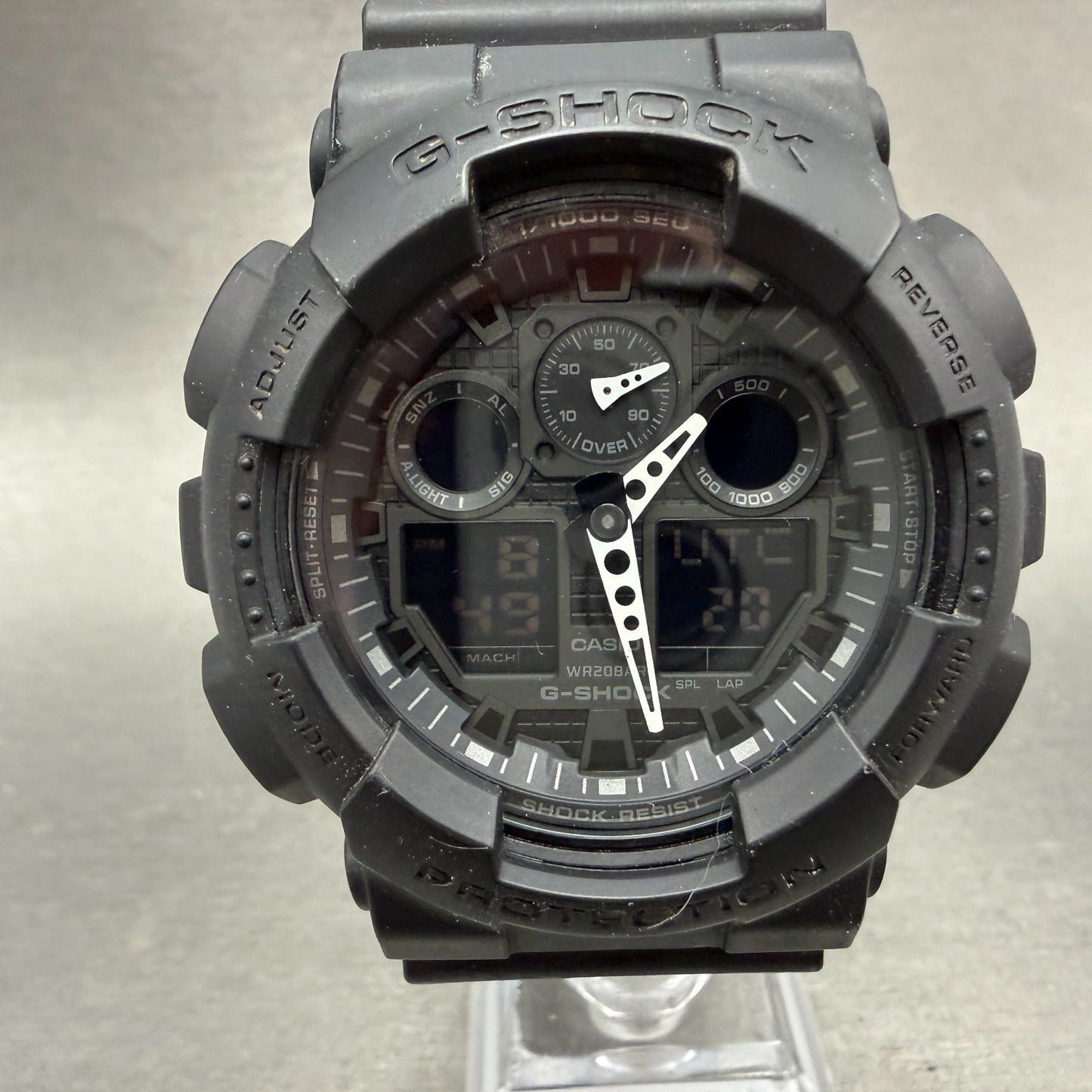 Casio G-Shock GA-100 Watch Men 51mm Black Alarm Chrono Daydate New Battery ABDF0