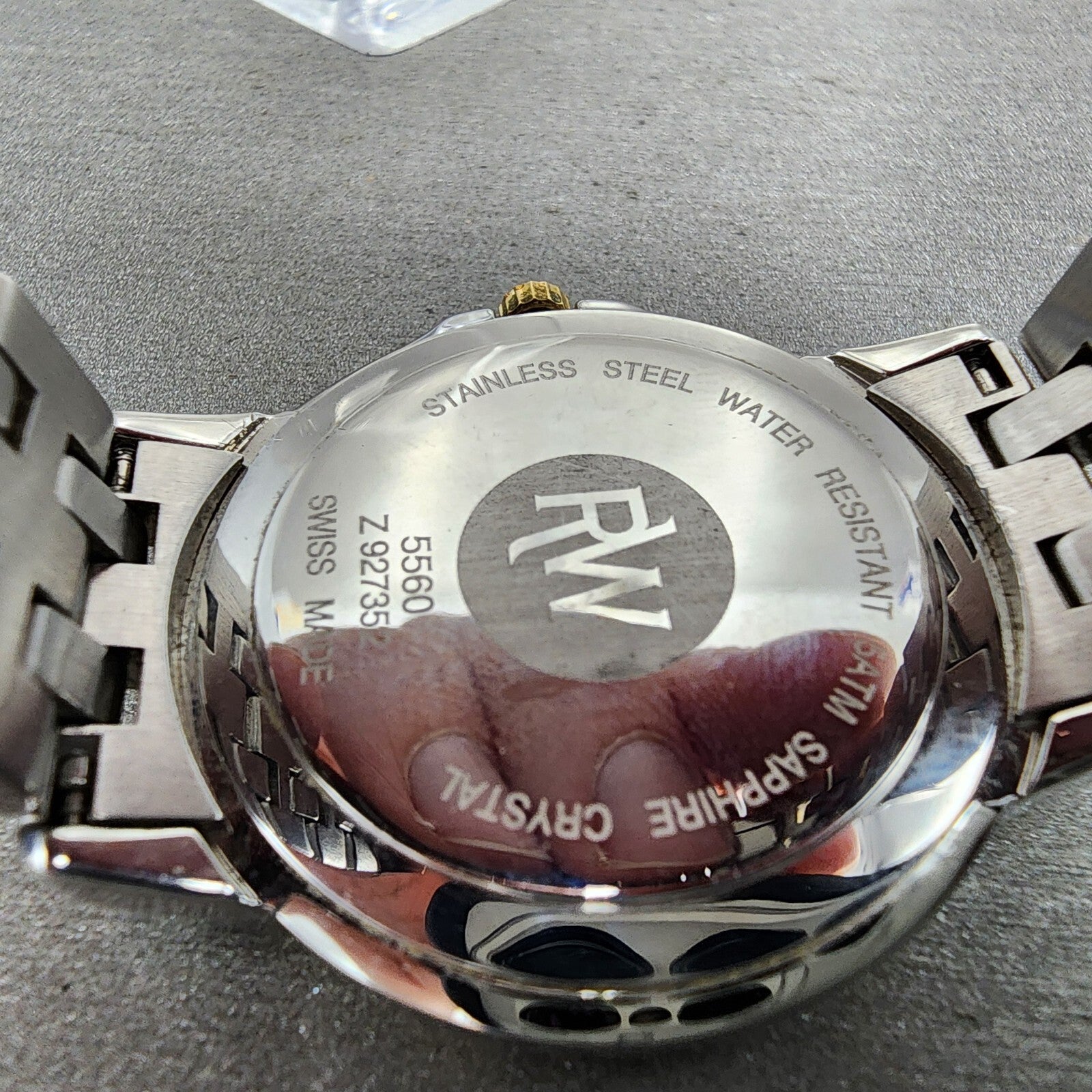 Raymond Weil Tango Watch Men 36mm Gold Dial Two Tone Date Round 5560 New battery10