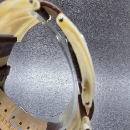 Michael Kors Watch Women 36mm Brown Dial Tan Tone Rectangle MK-4001 New Battery3