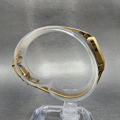 Seiko Watch Women 13mm Cream Dial Gold Tone Rectangle 13205549 New Battery8