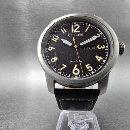 Citizen Eco-Drive Chandler Watch Men 42mm Black Dial Silver Date E101-R0077345