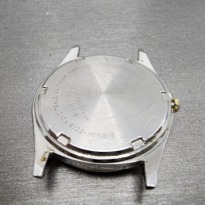 Seiko SQ Watch Men 35mm Gray Dial Two Tone Daydate READ!!! 81227039 New Battery8