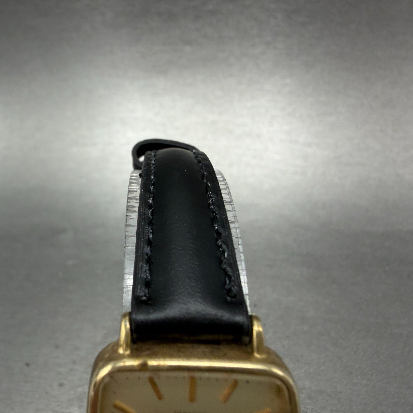 Citizen CQ Watch Women 22mm Champagne Dial Gold Tone Rectangle New Battery VTG 64